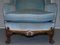 George II Blue Velvet Victorian Armchair 7