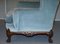 George II Blue Velvet Victorian Armchair, Image 19