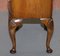 Queen Anne Burr Walnut Bedside Table with Carved Cabriole Legs 16
