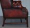 Vintage Oxblood Leather Chesterfield Wingback Armchair 12