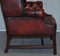 Vintage Oxblood Leather Chesterfield Wingback Armchair, Image 12