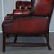 Vintage Oxblood Leather Chesterfield Wingback Armchair 16