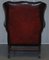 Vintage Oxblood Leather Chesterfield Wingback Armchair 14