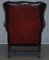 Vintage Oxblood Leather Chesterfield Wingback Armchair, Image 14