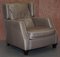 Amadeus Platinum Grey Leather Lounge Chair & Footstool from Natuzzi Italia, Italy, Set of 2 2