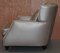 Amadeus Platinum Grey Leather Lounge Chair & Footstool from Natuzzi Italia, Italy, Set of 2 15