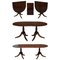 Ausziehbarer ovaler Esstisch mit kippbaren Tischplatten im Regency Stil aus Massivholzrollen 1
