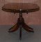 Extending Tilt Top Oval Dining Table in the Regency Style Solid Hardwood Castors, Image 12