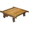 Tavolino da caffè antico tibetano in legno di recupero e metallo, Immagine 1