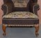 Antique Victorian Wingback Armchair with Embroidered Upholstery, 1840s, Image 8