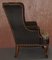Antique Victorian Wingback Armchair with Embroidered Upholstery, 1840s, Image 11