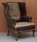Antique Victorian Wingback Armchair with Embroidered Upholstery, 1840s 2