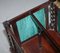 Sgabello da pianoforte antico vittoriano in legno intagliato con rotelle in porcellana, Immagine 18