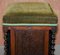 Antique Victorian Carved Hardwood Piano Stool with Porcelain Castors, Image 13