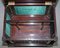Sgabello da pianoforte antico vittoriano in legno intagliato con rotelle in porcellana, Immagine 17