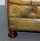 Victorian Green Hand Dyed Leather Chesterfield Sofa 12