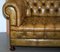 Victorian Green Hand Dyed Leather Chesterfield Sofa 11