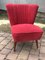 Red Cocktail Chair, 1950s 4