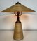 Mid-Century Italian Bamboo and Brass Table Lamp 4