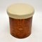 Art Deco Hocker aus Nusswurzelholz & Leder 6