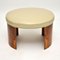 Art Deco Burr Walnut & Leather Stool 1