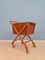 Vintage Sewing Trolley or Side Table in Teak, Denmark, 1960s, Image 9