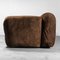 3-Seater Brown Suede & Leather Sofa, 1970s 3