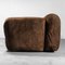 3-Seater Brown Suede & Leather Sofa, 1970s, Image 3