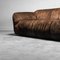 3-Seater Brown Suede & Leather Sofa, 1970s 4