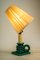 Ceramic Table Lamp with Fabric Shade, 1920s 10