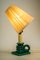Lampe de Bureau en Céramique avec Abat-Jour en Tissu, 1920s 10
