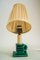 Lampe de Bureau en Céramique avec Abat-Jour en Tissu, 1920s 14