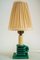 Ceramic Table Lamp with Fabric Shade, 1920s 12