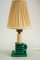 Ceramic Table Lamp with Fabric Shade, 1920s 13
