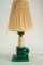 Lampe de Bureau en Céramique avec Abat-Jour en Tissu, 1920s 13