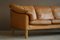 Dänisches Mid-Century 3-Sitzer Sofa aus cognacfarbenem Leder, 1970er 16