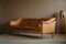 Mid-Century Danish 3-Seater Sofa in Cognac Coloured Leather, 1970s 15