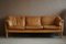 Mid-Century Danish 3-Seater Sofa in Cognac Coloured Leather, 1970s 1