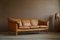 Dänisches Mid-Century 3-Sitzer Sofa aus cognacfarbenem Leder, 1970er 3