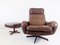Leather Chair with Ottoman by Madsen & Schubell for Bovenkamp, Set of 2 2