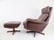 Leather Chair with Ottoman by Madsen & Schubell for Bovenkamp, Set of 2 5