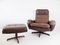 Leather Chair with Ottoman by Madsen & Schubell for Bovenkamp, Set of 2, Image 7