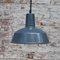 Blau emaillierte industrielle Vintage Fabriklampe 4