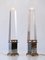 Lámparas de mesa Obelisk de Acrylic Glass de Sandro Petti para Maison Jansen, France. Juego de 2, Imagen 1