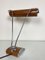 Art Deco Desk Lamp in Chromed Iron and Wood by Eileen Gray for Jumo, Image 4