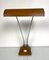 Art Deco Desk Lamp in Chromed Iron and Wood by Eileen Gray for Jumo 1