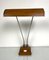 Art Deco Schreibtischlampe aus verchromtem Eisen und Holz von Eileen Gray für Jumo 1