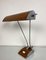 Art Deco Desk Lamp in Chromed Iron and Wood by Eileen Gray for Jumo 7