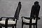 Black Lacquered Wood Chairs with Seats in Bouclè, 1980s, Set of 4 8