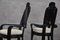 Black Lacquered Wood Chairs with Seats in Bouclè, 1980s, Set of 4, Image 8